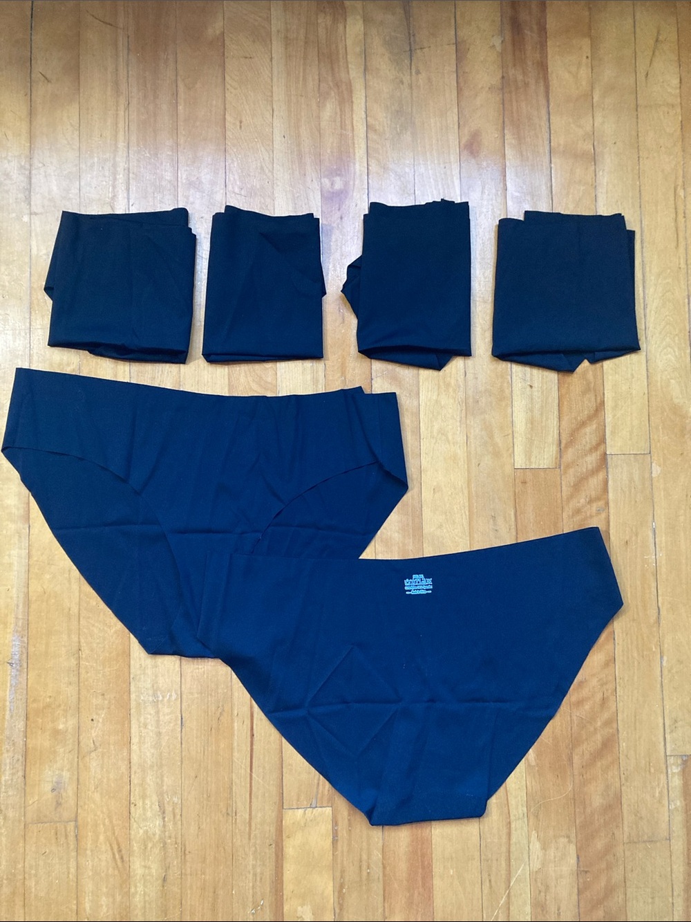NEW 6pk Seamless Black Briefs - Nylon, Seconds